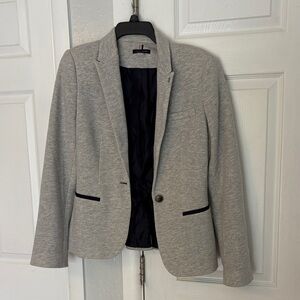 Tommy Hilfiger Gray Blazer with Black Trim at the pocket and elbow patches